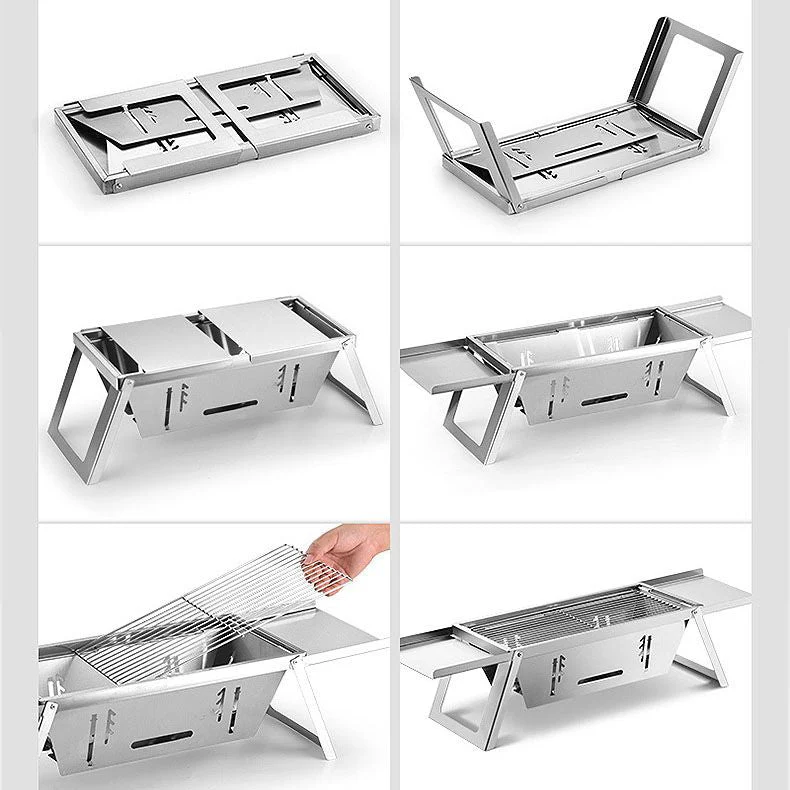 🔥🔥⏳ Limite de production de 66% 🎁 Gril extérieur pliable en acier inoxydable - Image 7