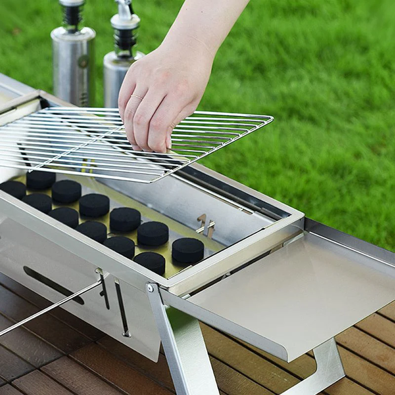 🔥🔥⏳ Limite de production de 66% 🎁 Gril extérieur pliable en acier inoxydable - Image 8