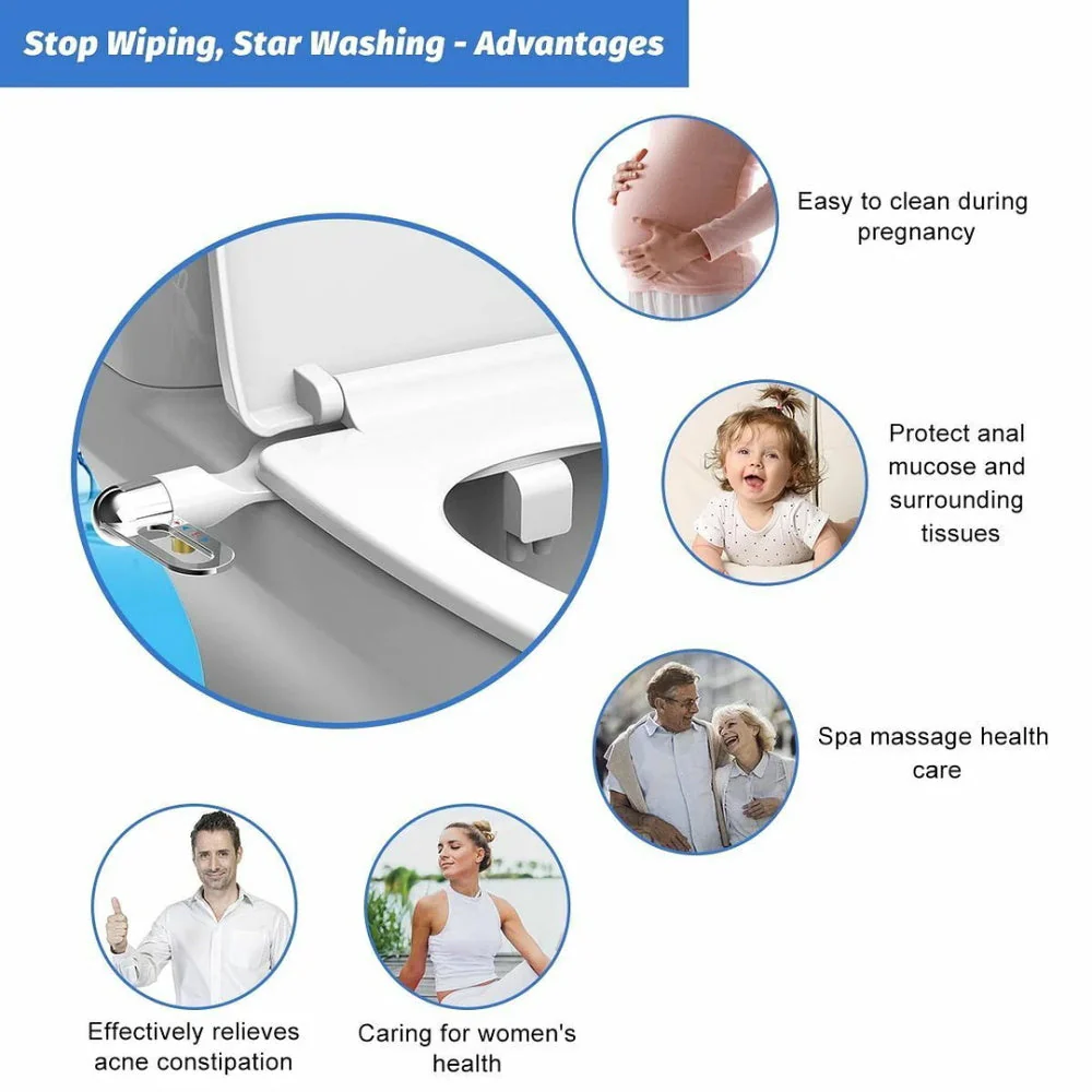 📢📢50 % de réduction !! ⏰ Accessoire de Bidet Sans Électricité à Double Buse - Image 3