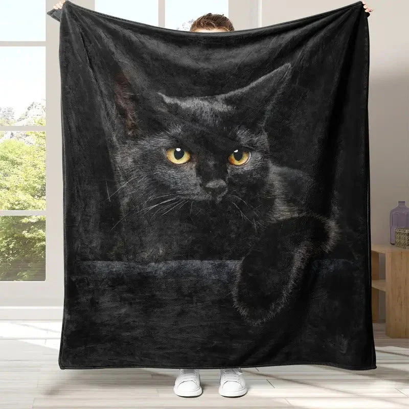 📢📢50 % de réduction !!!✨Couverture douillette toutes saisons Black Cat - Image 7