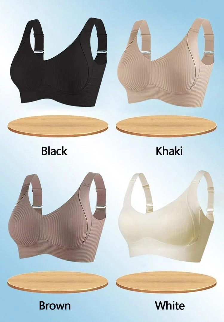 📢📢50 % de réduction !! ⏰Soutien-gorge push-up côtelé pour femmes, réglable et sans fil - Image 28