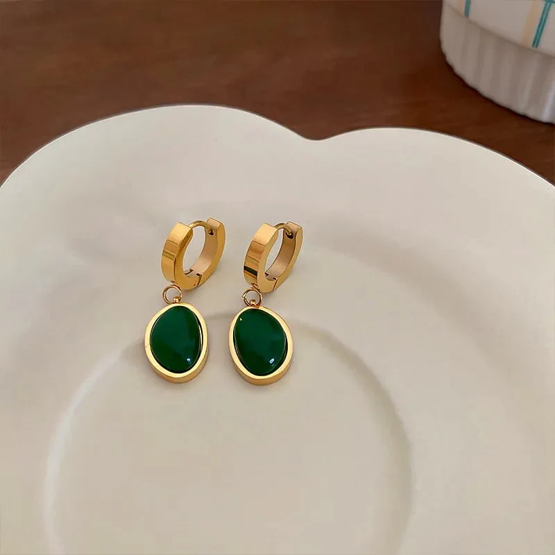 📿50 % de réduction💍Collier Emeraude Boucles d'oreilles Bracelet - Image 6