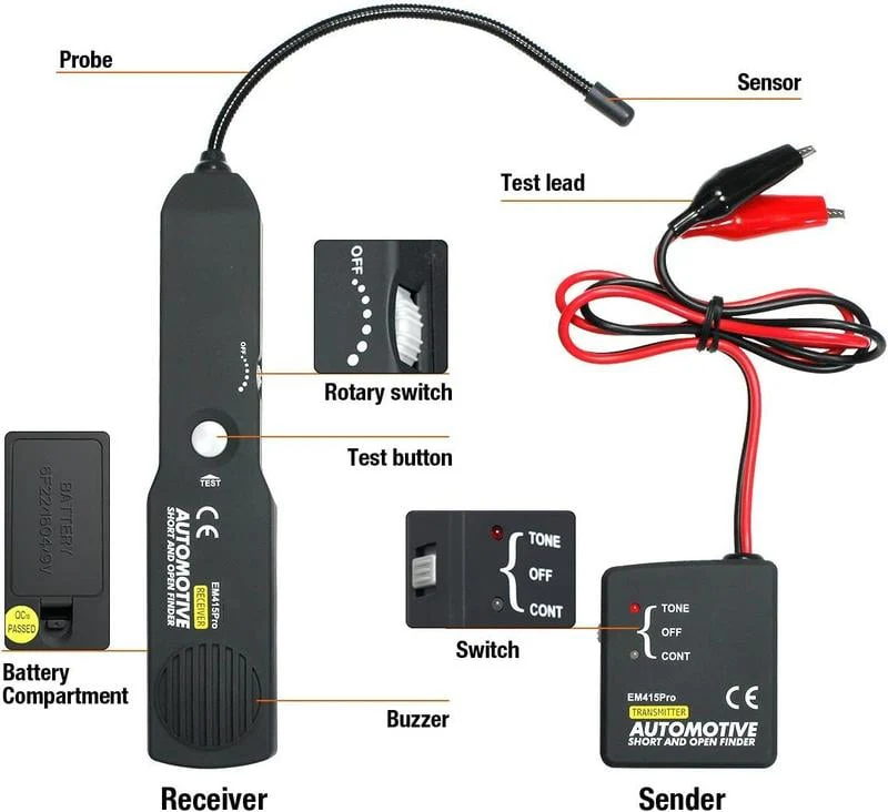 đąDERNIER JOUR DE VENTE - 62% DE RĂDUCTIONđ„ EM415 DĂ©tecteur de circuit ouvert et court pour automobile - Sonde DC & gĂ©nĂ©rateur de tonalitĂ© pour la recherche de pannes (jusqu'Ă 42V) - Image 10