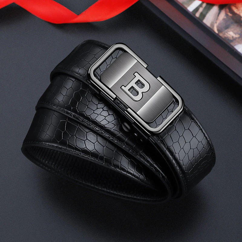 Nouveautés d'automne à -50% : Dernières 3 heures !💖Ceinture à boucle automatique à motif crocodile pour hommes - Image 4