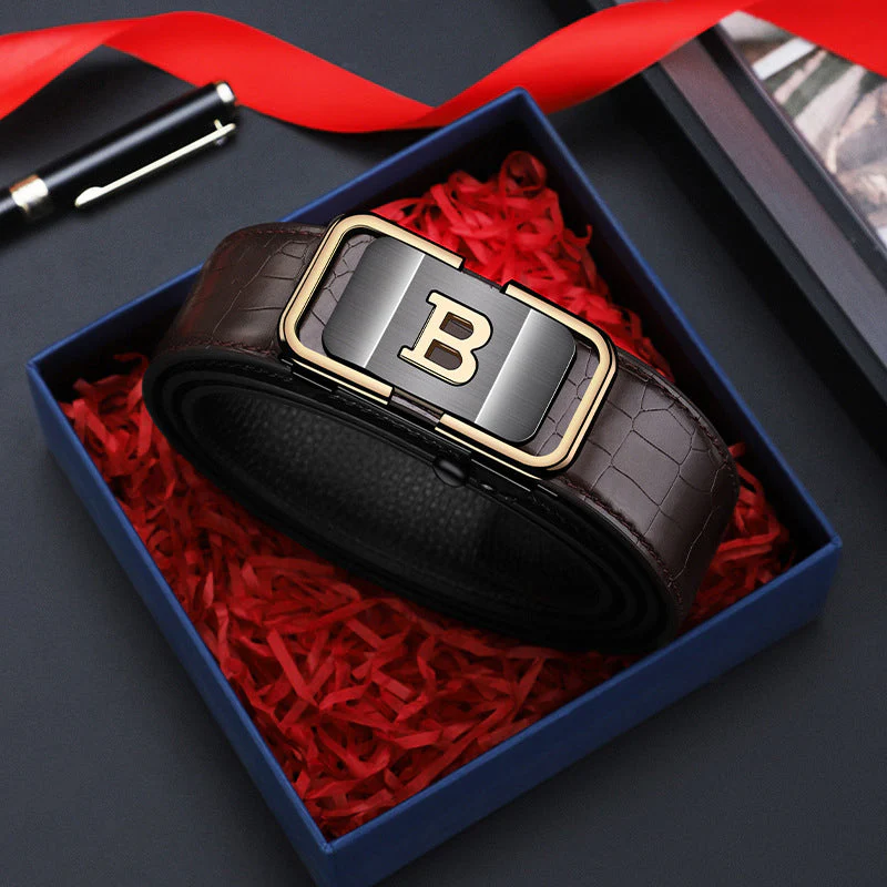 Nouveautés d'automne à -50% : Dernières 3 heures !💖Ceinture à boucle automatique à motif crocodile pour hommes - Image 5