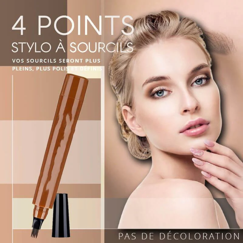 đ„Crayon Ă sourcils 4-End Natural, CrĂ©ez rapidement un maquillage de sourcils Ă©lĂ©gantđ„ - Image 2