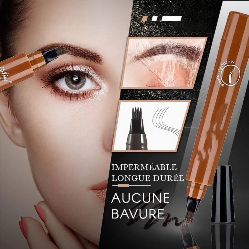 đ„Crayon Ă sourcils 4-End Natural, CrĂ©ez rapidement un maquillage de sourcils Ă©lĂ©gantđ„ - Image 3