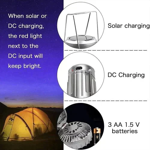 💡💡🎁Vente chaude 50% de réduction🎁🔥Lanterne de camping LED portable avec ventilateur - Image 8