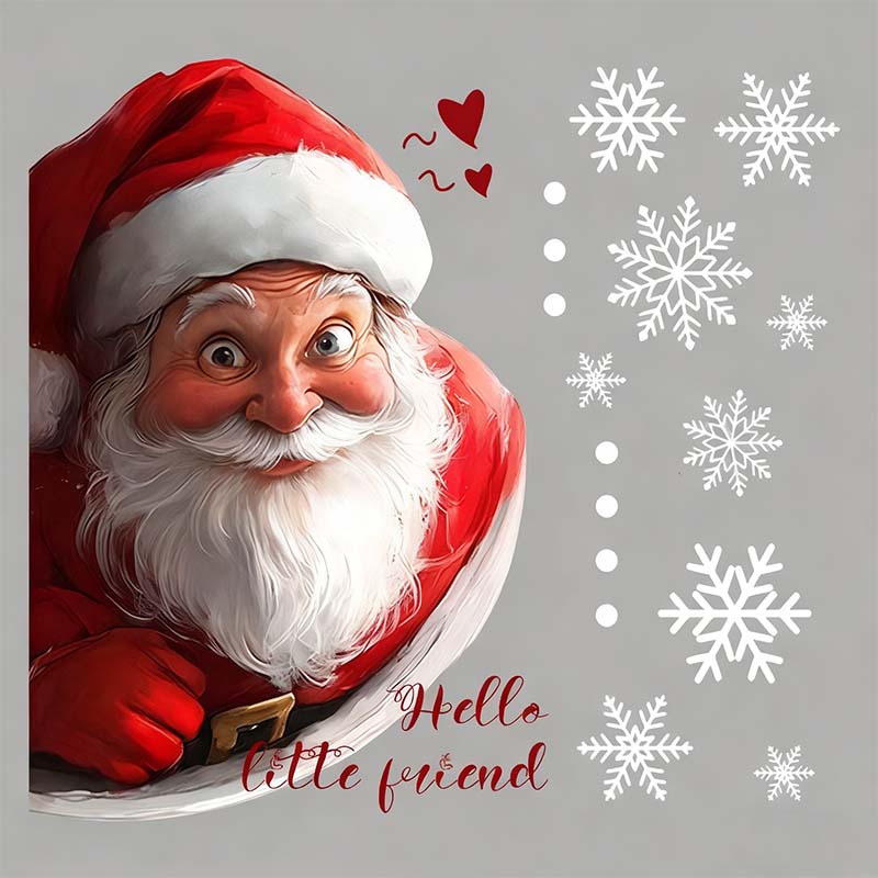 🎊Soldes de Noël - 50 % de réduction🎊 Autocollant de fenêtre Père Noël et flocon de neige - Image 2
