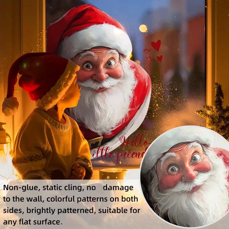 🎊Soldes de Noël - 50 % de réduction🎊 Autocollant de fenêtre Père Noël et flocon de neige - Image 6