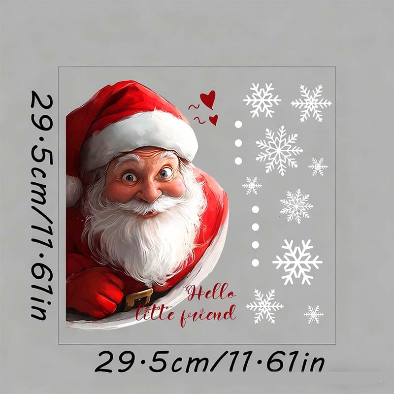 🎊Soldes de Noël - 50 % de réduction🎊 Autocollant de fenêtre Père Noël et flocon de neige - Image 8