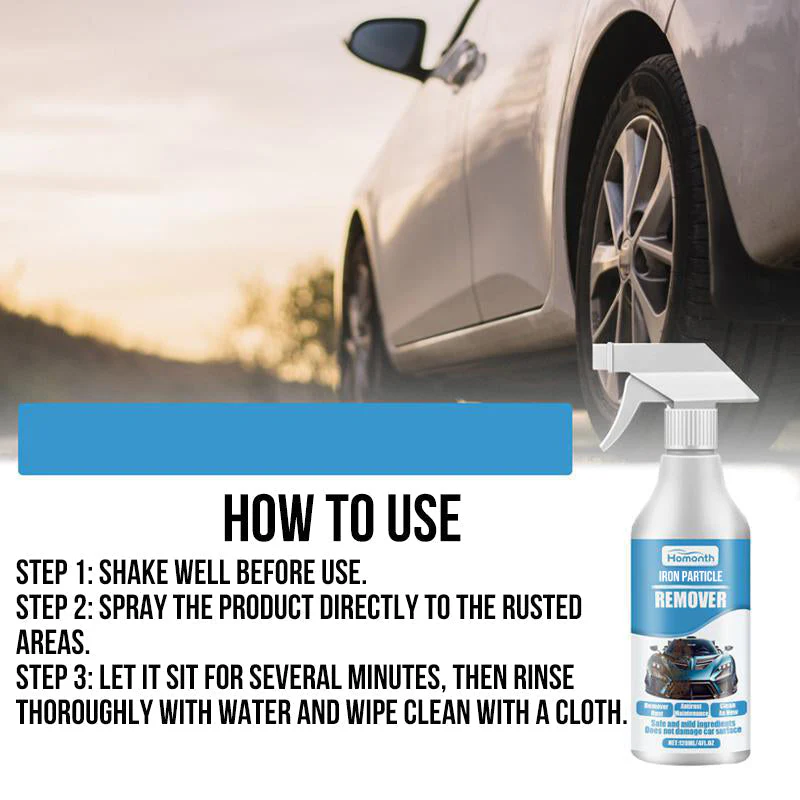 🎁🚗Spray d'élimination de particules de rouille et de fer de voiture✨🔥Achetez 3 obtenez 2 gratuit - Image 8