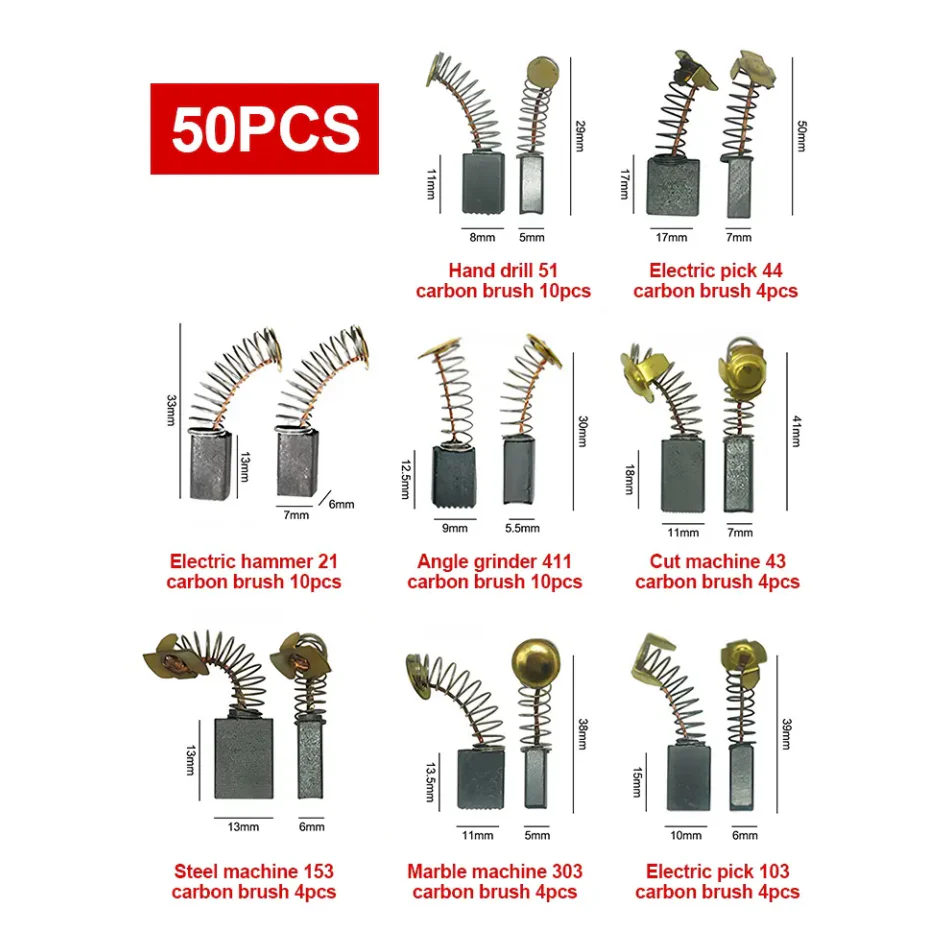 Carbon Brush Set for Electric Tools - Image 2
