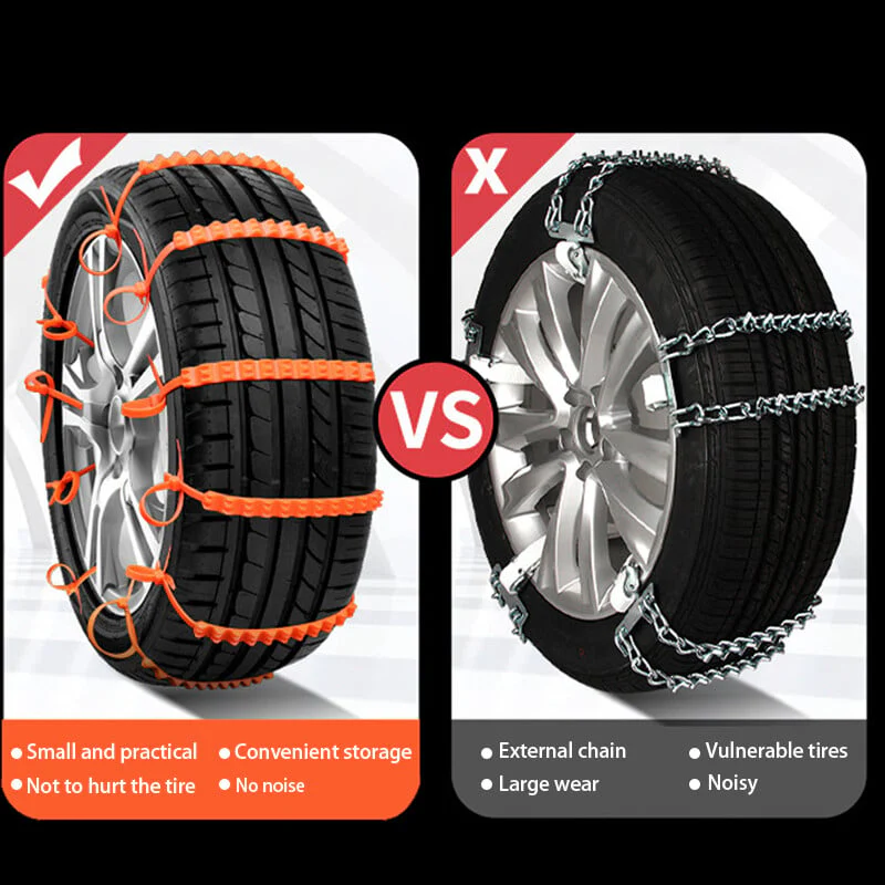 🚗 DERNIER JOUR – 50% DE RÉDUCTION ! ✨ Chaînes Antidérapantes en Nylon – Installation en 10s, Résistent à -35°C, pour Neige, Glace & Boue ! ❄️🔒 - Image 2