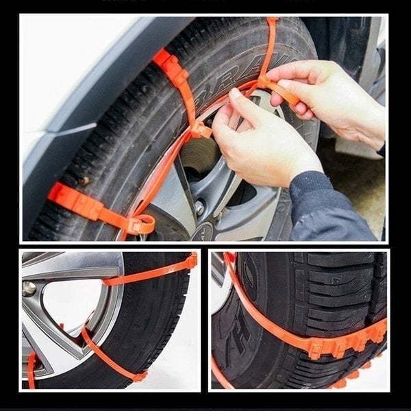 🚗 DERNIER JOUR – 50% DE RÉDUCTION ! ✨ Chaînes Antidérapantes en Nylon – Installation en 10s, Résistent à -35°C, pour Neige, Glace & Boue ! ❄️🔒 - Image 5