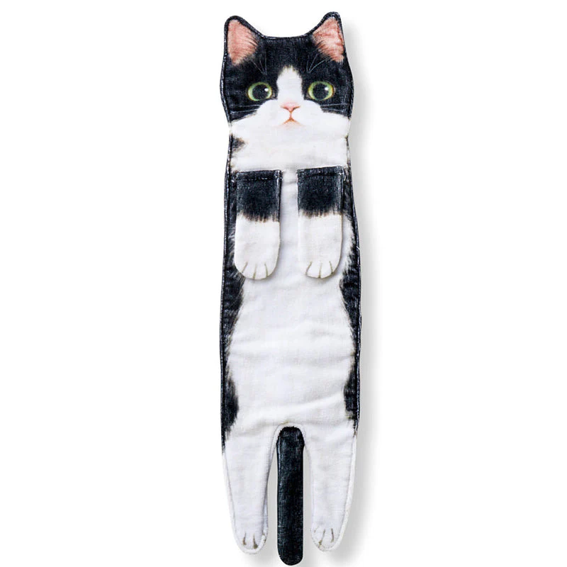 🎁DERNIER JOUR DE SOLDES 50% DE RÉDUCTION✨😺Serviette à main mignonne avec motif chat🐾 - Image 15