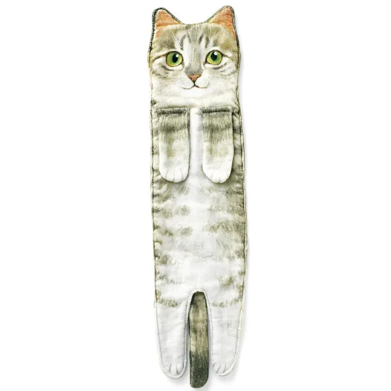 🎁DERNIER JOUR DE SOLDES 50% DE RÉDUCTION✨😺Serviette à main mignonne avec motif chat🐾 - Image 19