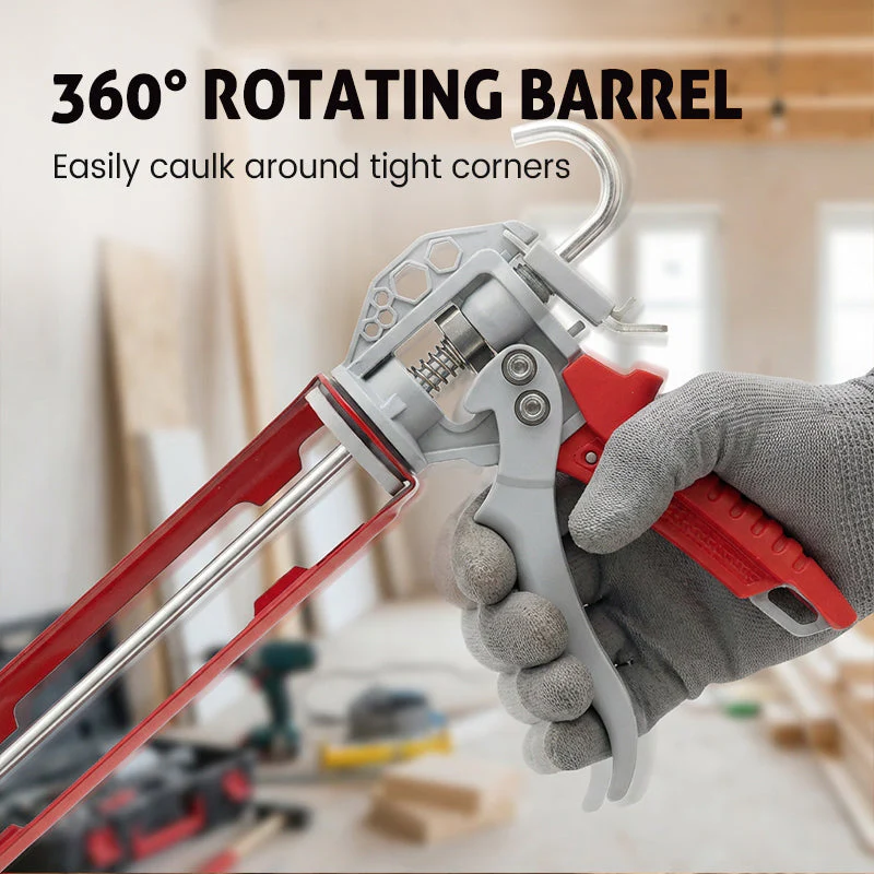 📢📢50 % de réduction !! ⏰ Pistolet à Mastic Amélioré – Canon Rotatif, Grattoir Inclus & Précision Pro pour Rénovation ✨ - Image 5