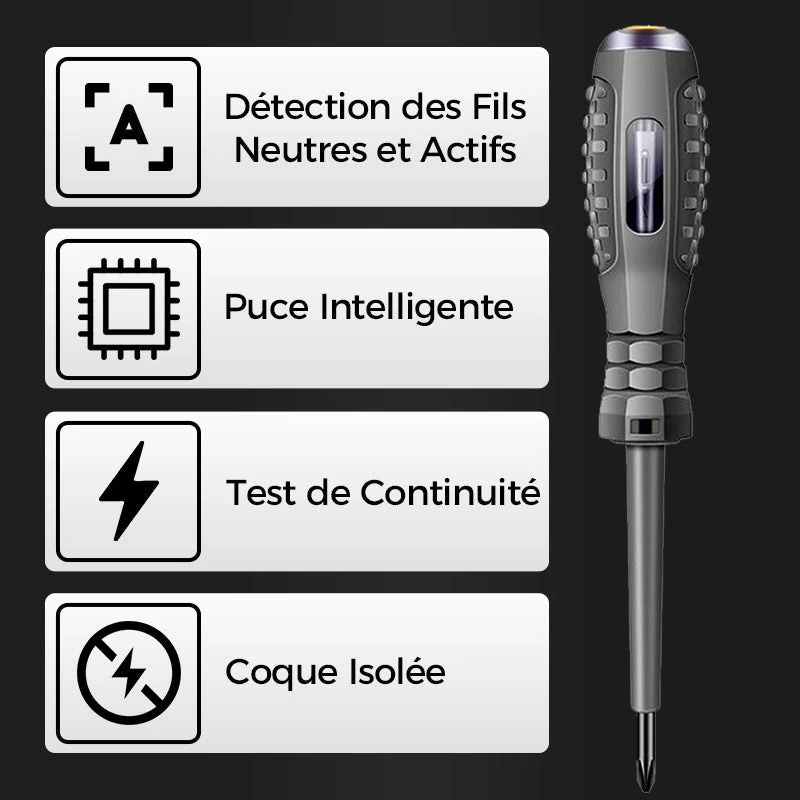 🔥 50% DE RÉDUCTION ! ✨ Tournevis Magnétique 2-en-1 - Détection Électrique Integrée, Couple Élevé pour Réparations Domestiques 🔧⚡ - Image 2