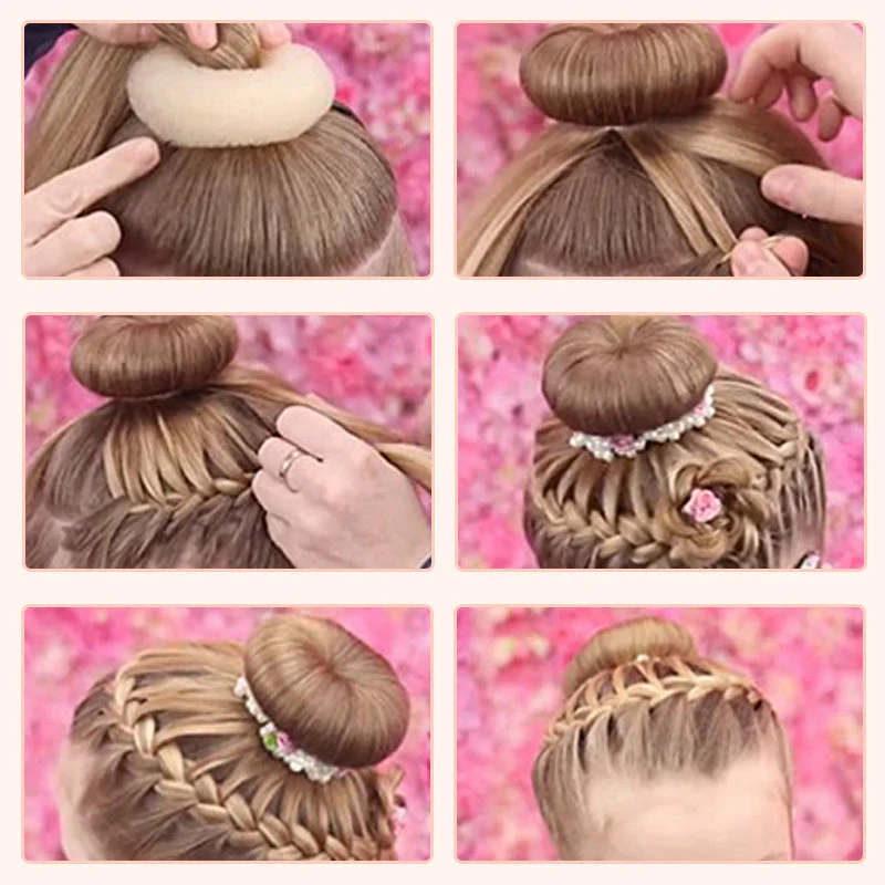 📢📢50 % de réduction !! ⏰Accessoire chic pour cheveux en forme de beignet pour femmes - Image 7