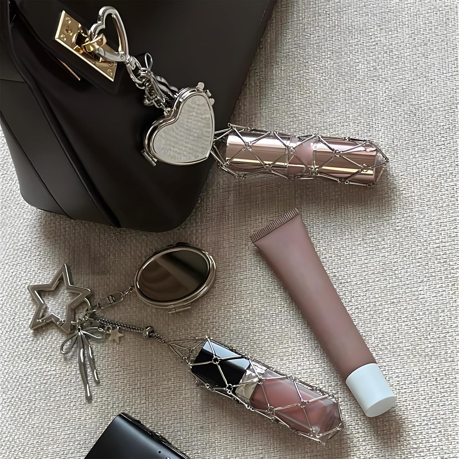 đąđą50 % de rĂ©duction !! â° L'Indispensable ĂlĂ©gant â Porte-Gloss avec Miroir â ProtĂšge et Met en Valeur Votre Collection - Image 7