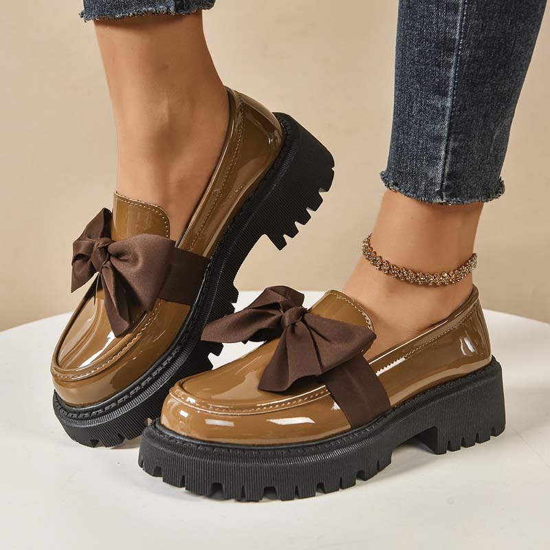 📢📢64 % de réduction！！！📍Mocassins à Plateau Élégants et Féminins avec Nœud - Image 12