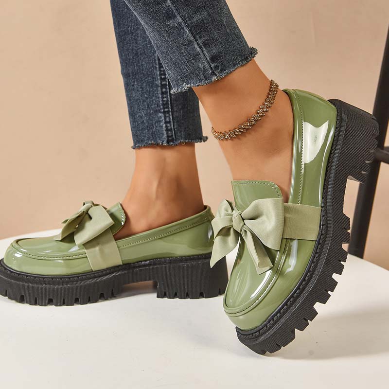 📢📢64 % de réduction！！！📍Mocassins à Plateau Élégants et Féminins avec Nœud - Image 13