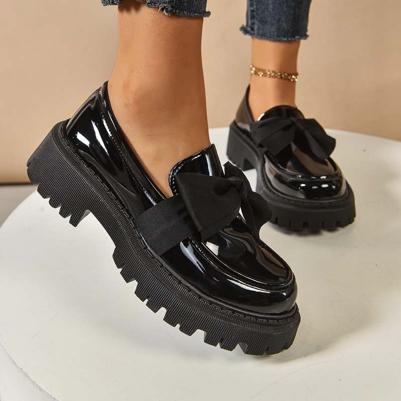 📢📢64 % de réduction！！！📍Mocassins à Plateau Élégants et Féminins avec Nœud - Image 14