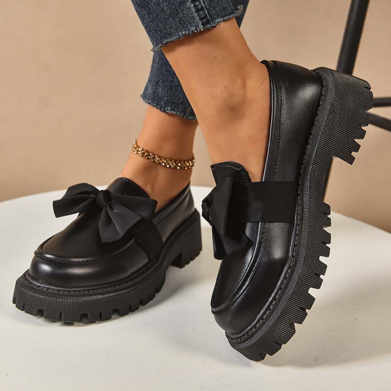 📢📢64 % de réduction！！！📍Mocassins à Plateau Élégants et Féminins avec Nœud - Image 15