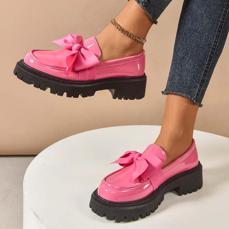 📢📢64 % de réduction！！！📍Mocassins à Plateau Élégants et Féminins avec Nœud - Image 2