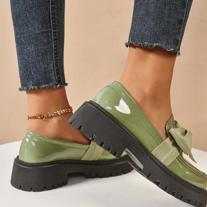 📢📢64 % de réduction！！！📍Mocassins à Plateau Élégants et Féminins avec Nœud - Image 4