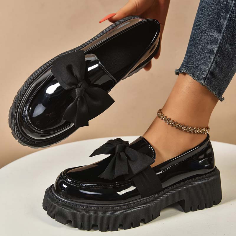 📢📢64 % de réduction！！！📍Mocassins à Plateau Élégants et Féminins avec Nœud - Image 7