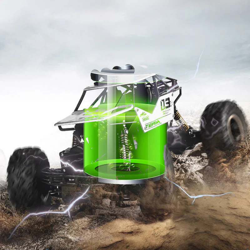 📢📢50 % de réduction !!!🎅 Voiture RC 4x4 tout-terrain – Châssis en alliage, double moteur, barre anti-collision. Livraison rapide ! - Image 7