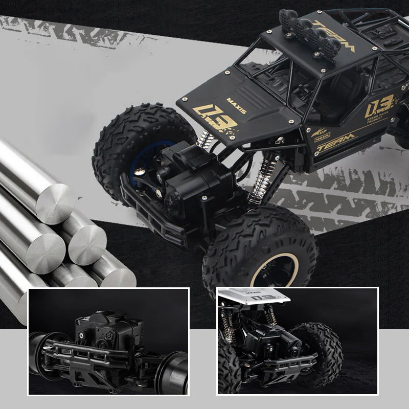 📢📢50 % de réduction !!!🎅 Voiture RC 4x4 tout-terrain – Châssis en alliage, double moteur, barre anti-collision. Livraison rapide ! - Image 8