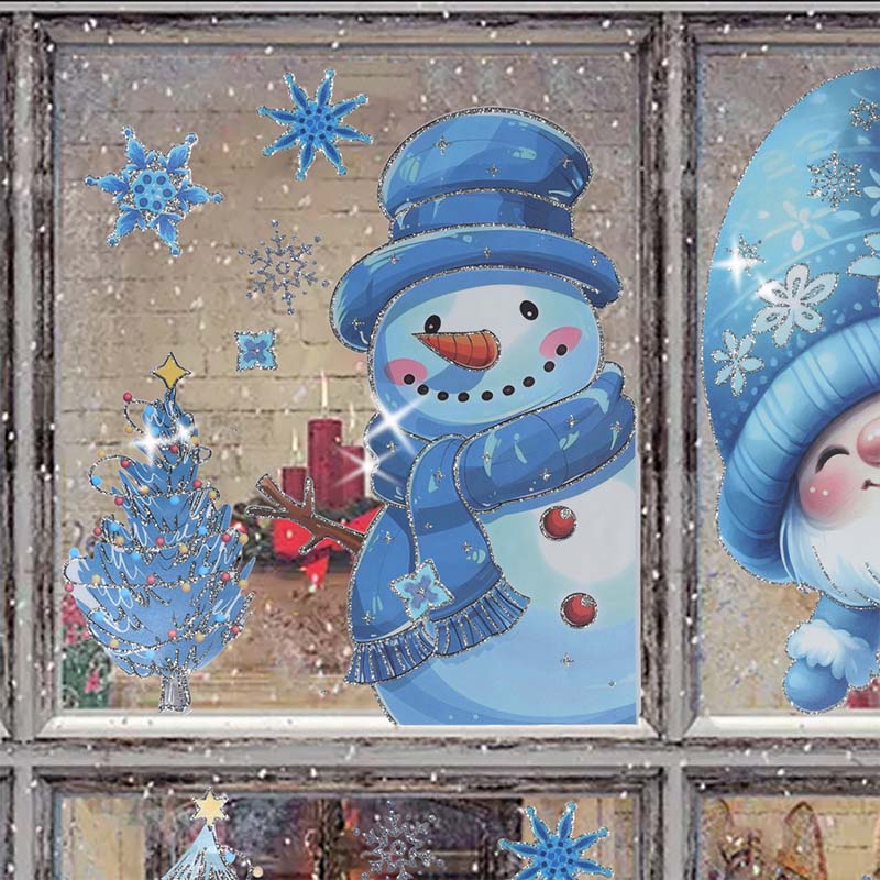 📢📢50 % de réduction！！！  ✨ Une fenêtre magique pour Noël – Décorations scintillantes, sans colle, visibles dehors et dedans ! - Image 3