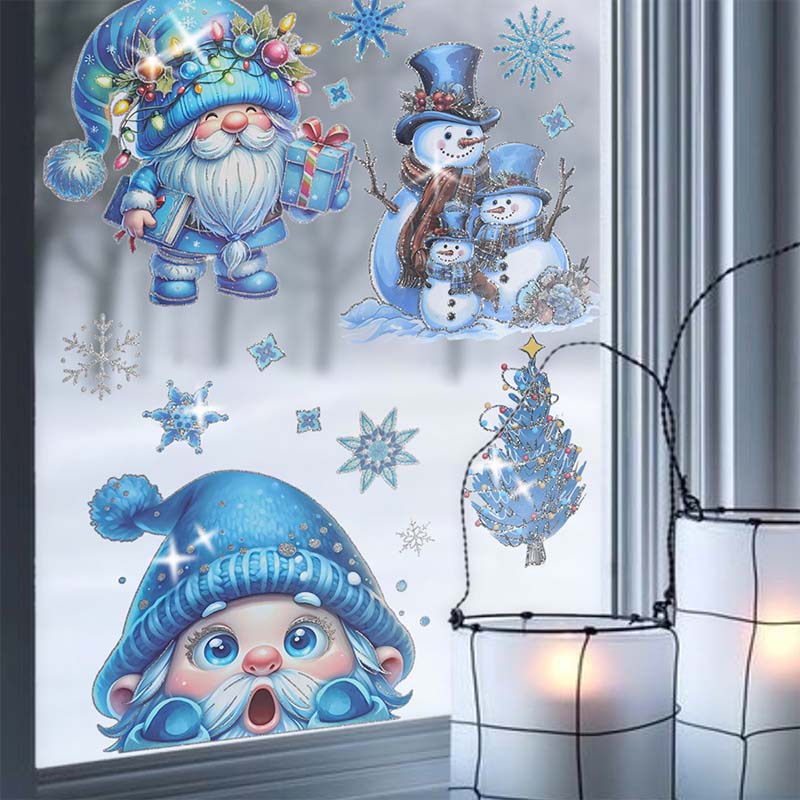 📢📢50 % de réduction！！！  ✨ Une fenêtre magique pour Noël – Décorations scintillantes, sans colle, visibles dehors et dedans ! - Image 4