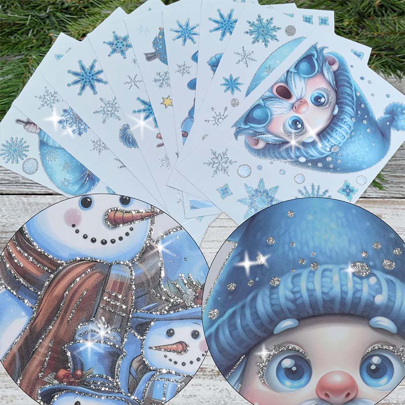 📢📢50 % de réduction！！！  ✨ Une fenêtre magique pour Noël – Décorations scintillantes, sans colle, visibles dehors et dedans ! - Image 7