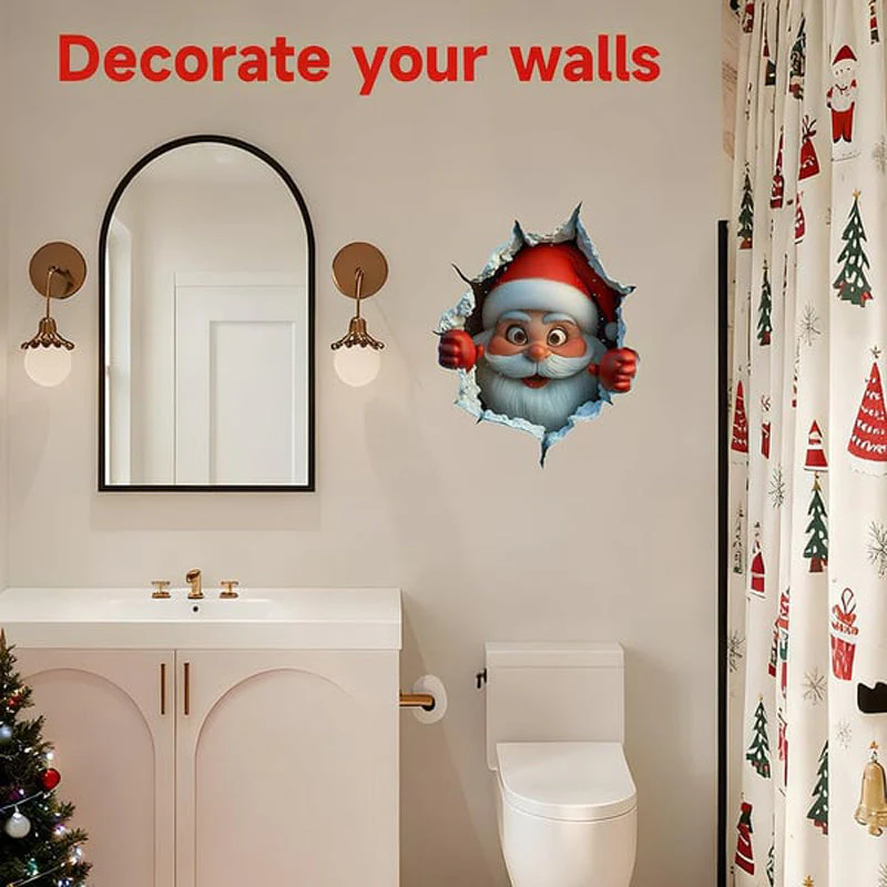 📢📢50 % de réduction!!! ✨🎁Autocollants muraux créatifs de Noël - Image 6