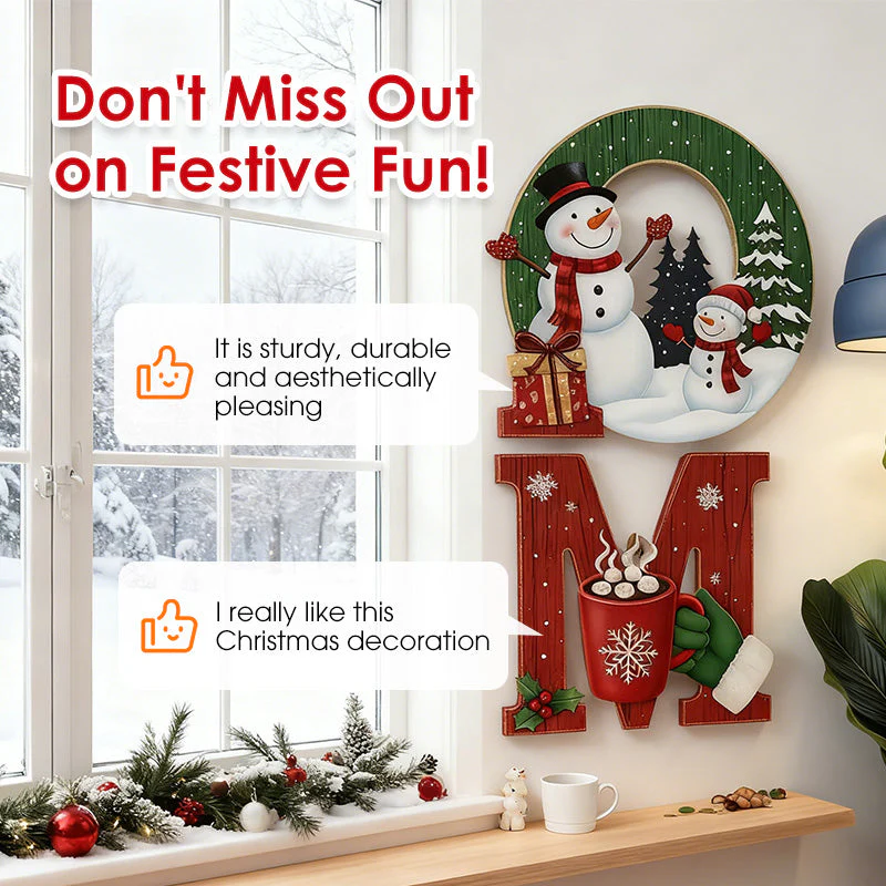 📢📢60 % de réduction !!!🎅Décoration murale en bois pour Noël avec lettres - HOME/JOY - Image 7
