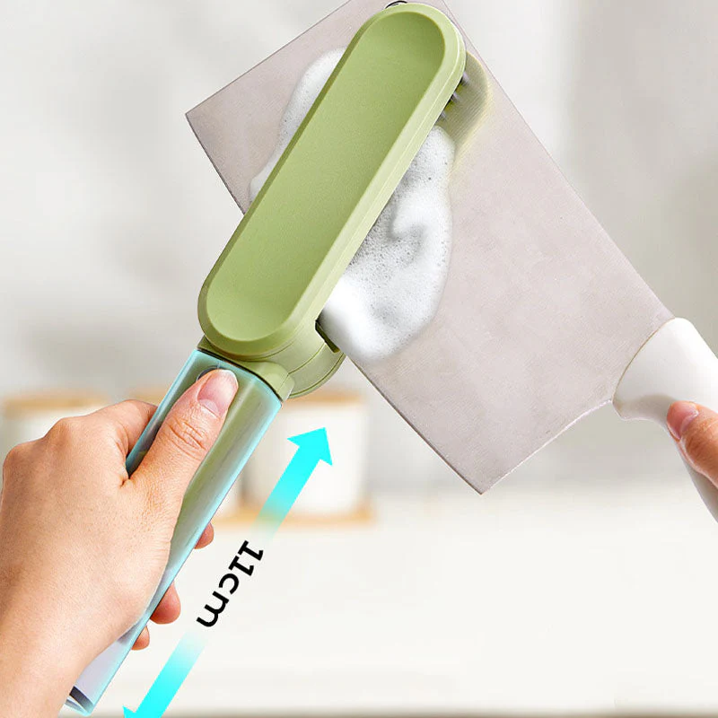 Multi-Function Cleaning Brush with Built-in Sharpener for Knives - Image 2