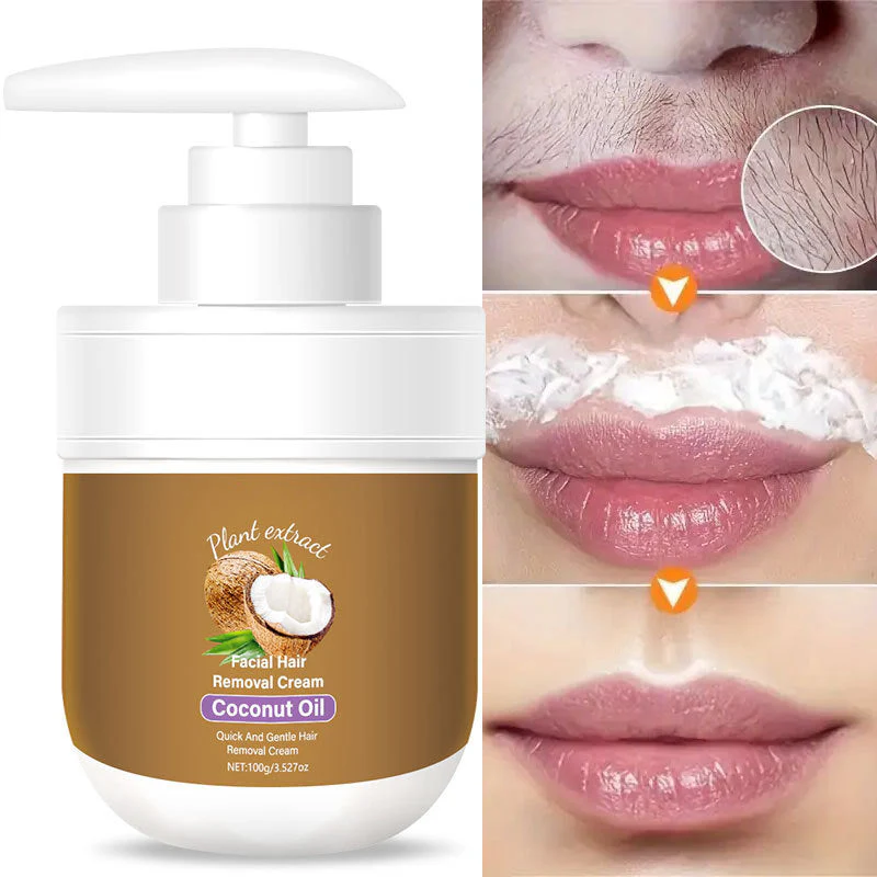 🎁 Achetez-en 1, obtenez-en 1 GRATUIT ! 🥥✨ Crème dépilatoire visage à la noix de coco – Douce & efficace - Image 4