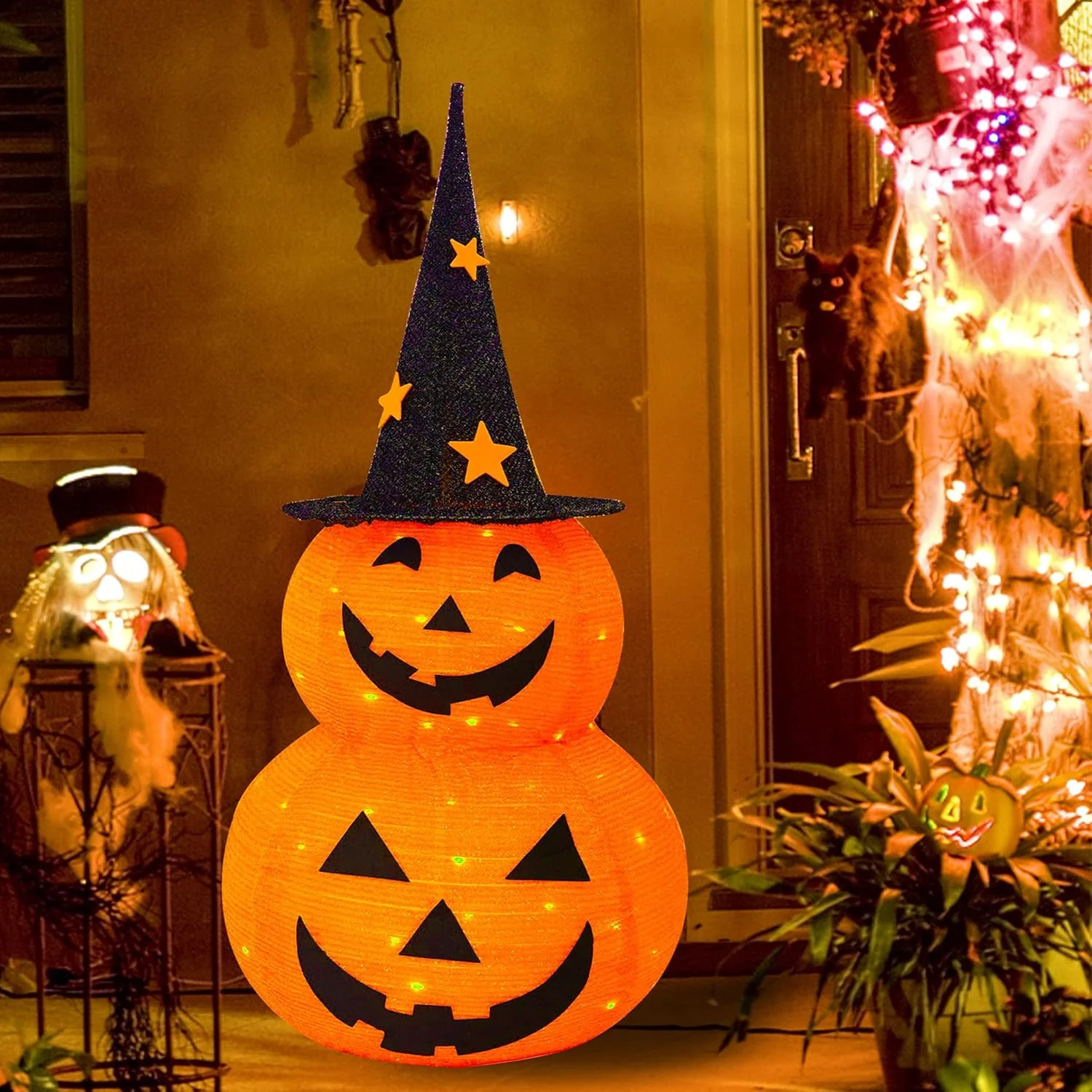 🎃 60% DE RÉDUCTION ! 🎁 Citrouilles Halloween Pliables - Décorations Réutilisables sans Stockage, Résistantes aux Intempéries pour Extérieur/Intérieur 🏠✨ - Image 2