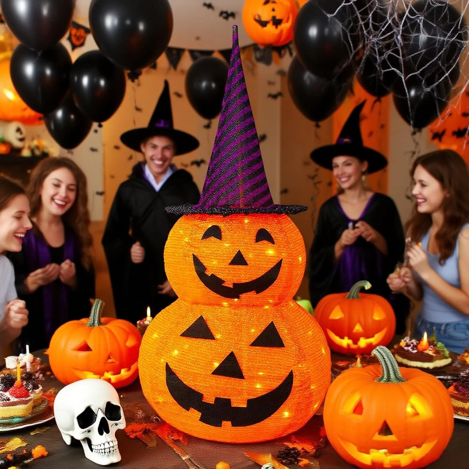 🎃 60% DE RÉDUCTION ! 🎁 Citrouilles Halloween Pliables - Décorations Réutilisables sans Stockage, Résistantes aux Intempéries pour Extérieur/Intérieur 🏠✨ - Image 6