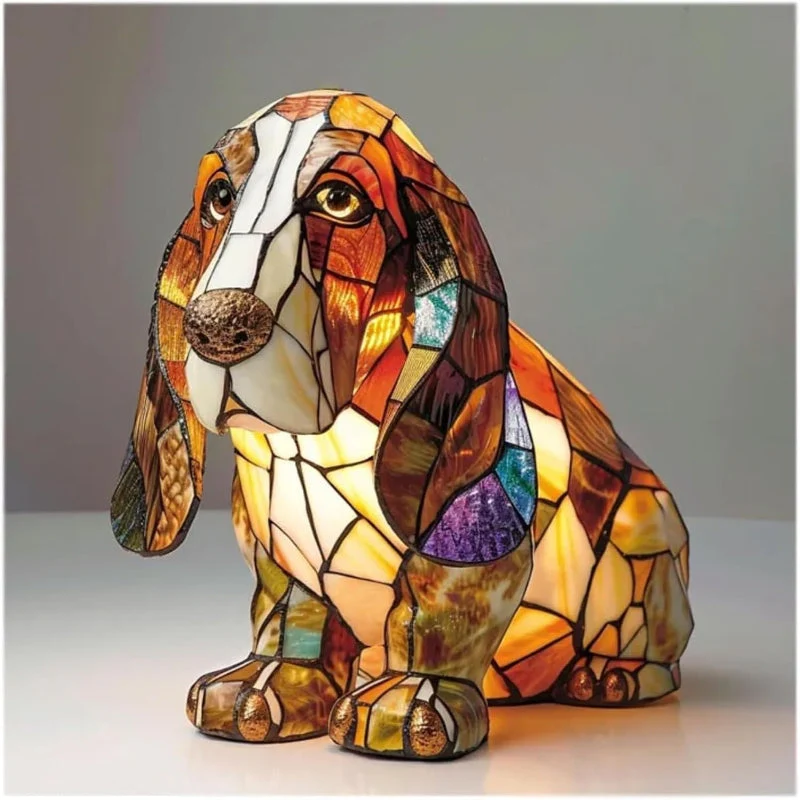 📢📢60 %  DE RÉDUCTION !! ⏰Lampe de table LED avec statue de chiot colorée - Image 10