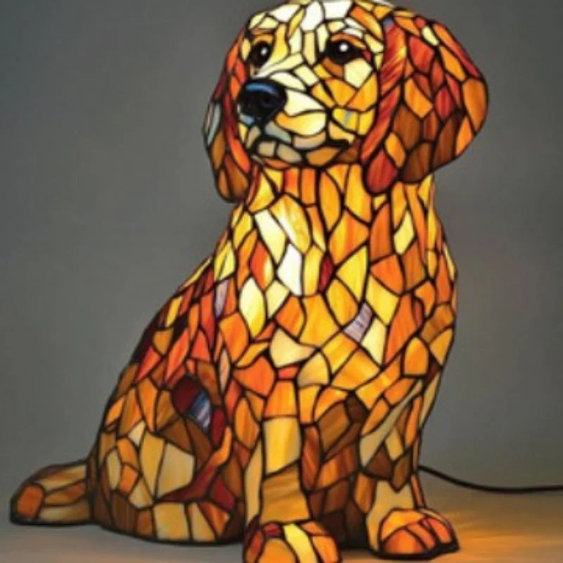 📢📢60 %  DE RÉDUCTION !! ⏰Lampe de table LED avec statue de chiot colorée - Image 9