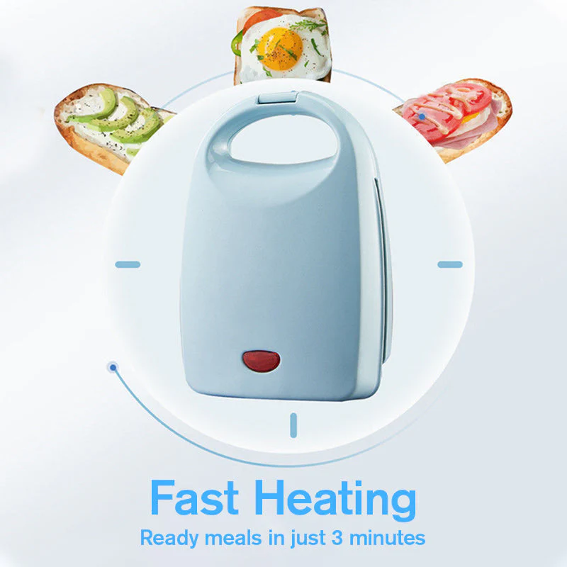 đ„ 50% OFF INSTANTANĂ ! đ„Ș Machine Ă Sandwich Multifonction - Chauffage Rapide, Design Compact Bleu/Blanc pour Cuisine et Bureau đ⥠- Image 2