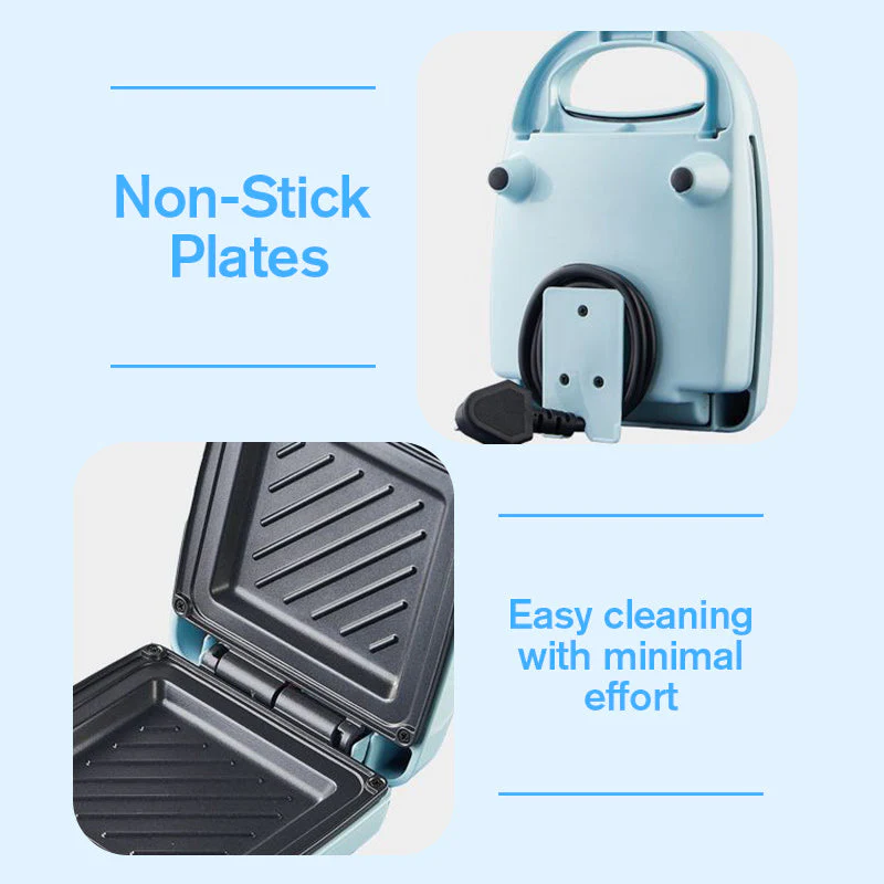 đ„ 50% OFF INSTANTANĂ ! đ„Ș Machine Ă Sandwich Multifonction - Chauffage Rapide, Design Compact Bleu/Blanc pour Cuisine et Bureau đ⥠- Image 4