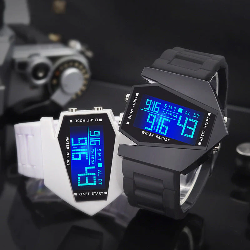 (đ„ Grande rĂ©duction de 50%)â Creative lumineux avion forme LED montres đ„