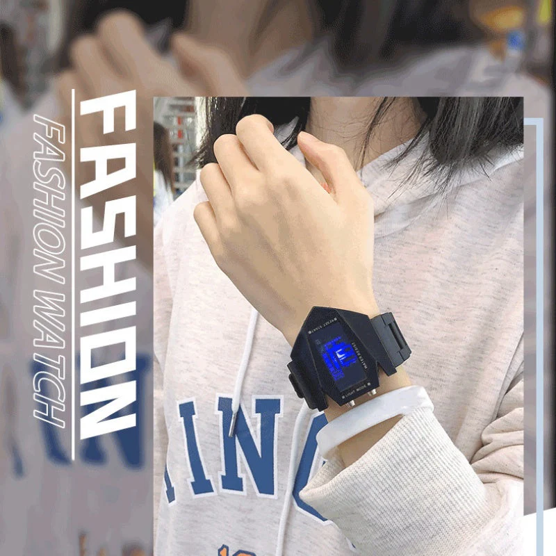 (đ„ Grande rĂ©duction de 50%)â Creative lumineux avion forme LED montres đ„ - Image 6