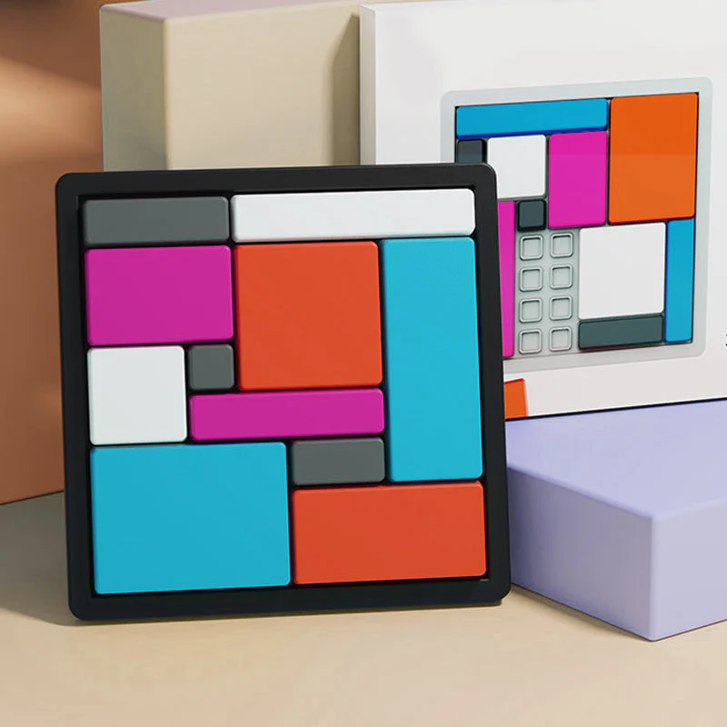 Jeu de puzzle créatif avec des blocs géométriques - Image 6